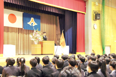 入学式校長先生のお話